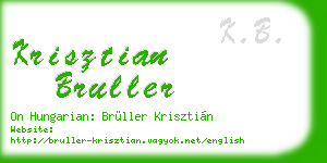 krisztian bruller business card