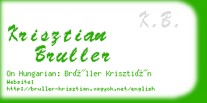 krisztian bruller business card